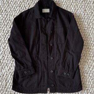 Everlane Cinched Waist Utility Chore Jacket - Black - Medium